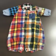 チェック柄ロンパース 50-70cm