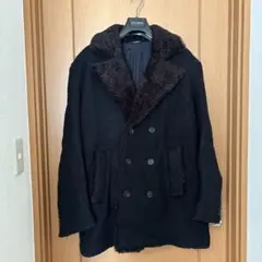コムデギャルソンオムプリュス AD2007　 縮絨加工　ピーコート　 S　黒 コムデギャルソンオムプリュス AD2007 縮絨加工 ピーコート S 黒