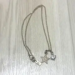 【ゴールド】星とダイヤ★モチーフネックレス