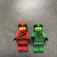 LEGO 忍者ミニフィギュア 赤と緑 2個セット LEGOニンジャゴー