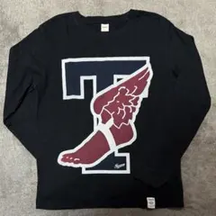 古着 TOMMY トミーヒルフィガー 大判プリント長袖カットソー M