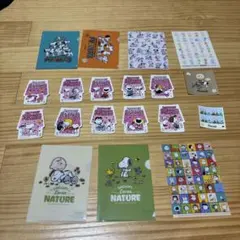 スヌーピー　ピーナッツ　75周年　ノベルティ　ステッカー　ファイル　限定品