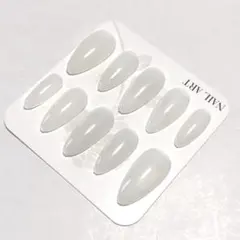 期間限定出品 ホワイト ネイルチップ 透け感 シンプル ナチュラル ちゅるん