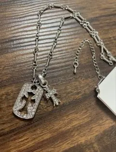 【残り1点】高級 ネックレス ダイヤモンド シルバー　クロス　十字架