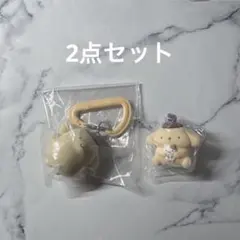 ポムポムプリン カラフルカラビナマスコットチャーム・ふわふわフロッキーマスコット