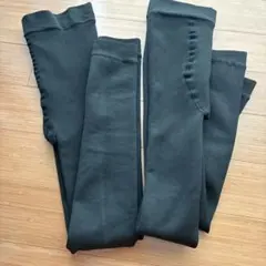 ポカロン フリース裏地 黒タイツ２枚セット