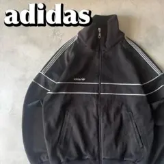 80's adidas アディダス トラックジャケット 古着 ブラック
