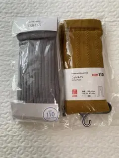 UNIQLO petit main 110cm キッズタイツ 2点セット