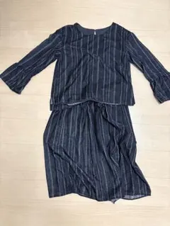 美品 コムサ COMME CA ストライプフレアスカート レディースセット