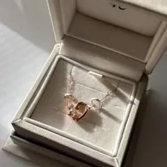 4°C k10 ピンクゴールド　ネックレス　ハート