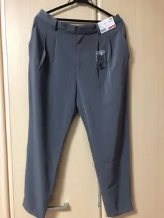 UNIQLO ドレープジョガーパンツ XL グレー ストライプ