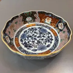 未使用 美濃焼 龍峯窯 染付更紗 花鳥文 輪花 大皿 31cm - メルカリ