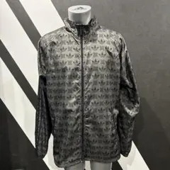 【adidas】 希少パターン入りジップアップジャケット　Mサイズ　黒タグ