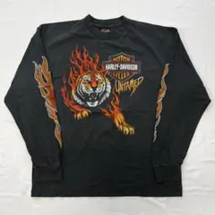 Harley-Davidson 90s あ*、様 Fire Gem - flame tiger harley-davidson 90s ハ XL Tiger トップス