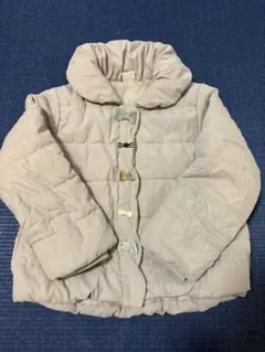 プティマイン　petit main 120 くすみピンク　中綿リボンジャケット