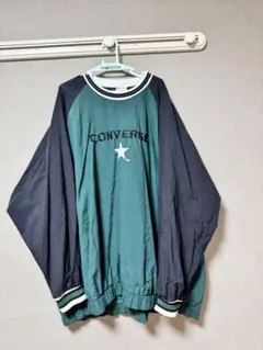 CONVERSE ナイロンジャケット 緑/黒