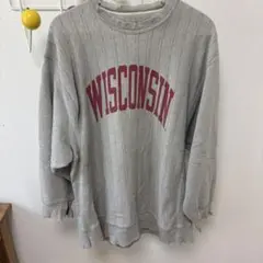 Champion WISCONSIN カレッジスウェット90s エイジング加工