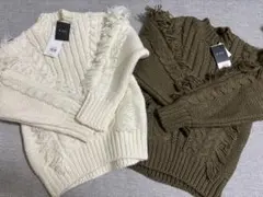 AZUL BY MOUSSY フリンジニット２点セット