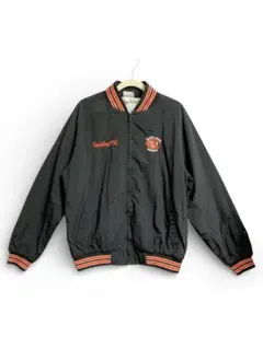 【vintage in USA】ブラックナイロンスタジャン　M〜Lサイズ