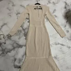 ダーリッチ　ニットワンピース バックリボン