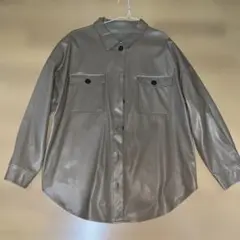 ブラウン 合皮アウター 茶色