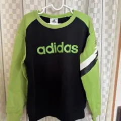 adidas トレーナー 黒/緑 サイズ140