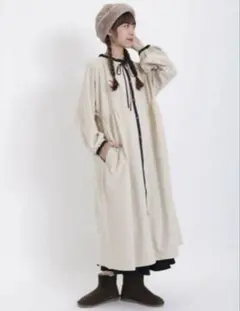 美品 サマンサモスモス バイカラーワンピース 長袖