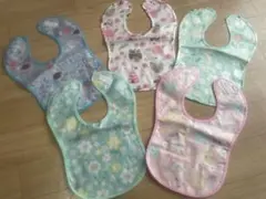 よだれかけ 4枚セット 花柄 動物柄