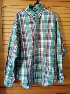 ポロ ラルフローレン （90'S〜00'S ）グリーンチェック長袖シャツ