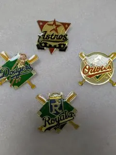 MLB ピンバッジセット 4個