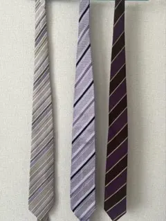 紫ネクタイ 3本セット