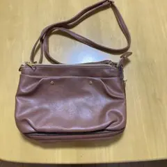 ブラウン ショルダーバッグ 合成皮革