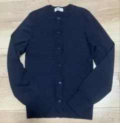 1月3日までお値下げ！J.PRESSネイビー 長袖カーディガン 身頃リブ編み
