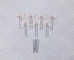 【ヘアメ】量産型／リボン／ピンク／薄ピンク／ライトピンク／白／ホワイト／ハート