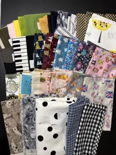 綿プリント2mほかハギレセット　D