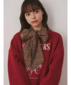 merry jenny チェックタイリボンブラウスのサムネイル
