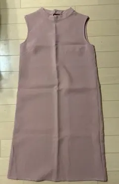 liala×pg スタンドカラー 膝丈 ワンピース くすみピンク