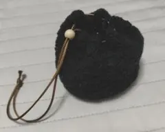 まんまる巾着　黒