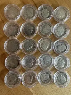 きくやっこ様専用 外国硬貨 モンゴル コイン ダイヤモンド目 13枚
