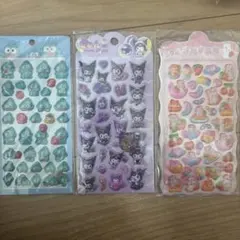 シール 3枚セット 硬いシール 立体シール 空気シール