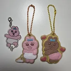 おぱんちゅうさぎ クッキーチャームマスコット アクリルチャーム 3個セット