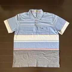 Crocodile ストライプ ポロシャツ Mサイズ