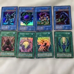 当時物】遊戯王 2期 スーパーレア他 7枚セット（三魔神・青眼の究極竜