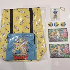 【新品】ミニオンズ 保冷バック 缶バッジ ポストカード クリアポーチ セット