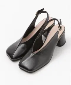 LEPSIM スクエアトゥヒールパンプス