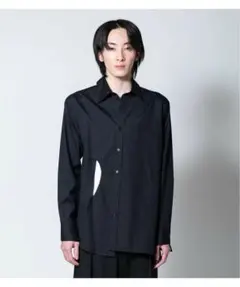 sulvam サルバム 変形 長袖シャツ ブラックのサムネイル