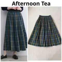 Afternoon Tea オリジナル タータン チェック柄　プリーツ スカートのサムネイル
