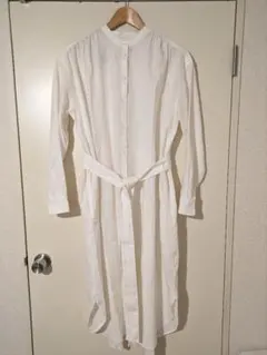 GAP 長袖シャツワンピース 白　アメリカンサイズS