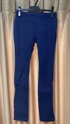 ネイビー スキニーパンツ ゴムウエスト