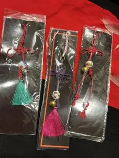アジアンノット携帯ストラップ3個セット